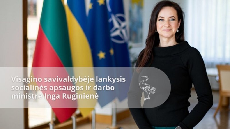 30 октября – визит в Висагинас министра соцзащиты и труда И. Ругинене - В Висагинасе