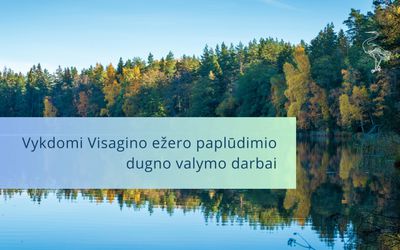 Visagino ežero paplūdimio dugno valymo darbai - Visagine
