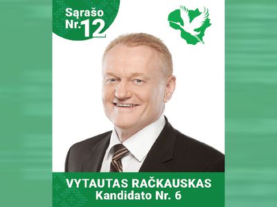 Витаутас Рачкаускас – Nr. 6 в списке кандидатов в Совет от Союза крестьян и зеленых - Выборы 2023